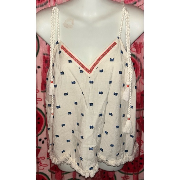 ❤️ Aerie Beaded Patterned Camisole with Rope Straps - Picture 1 of 7